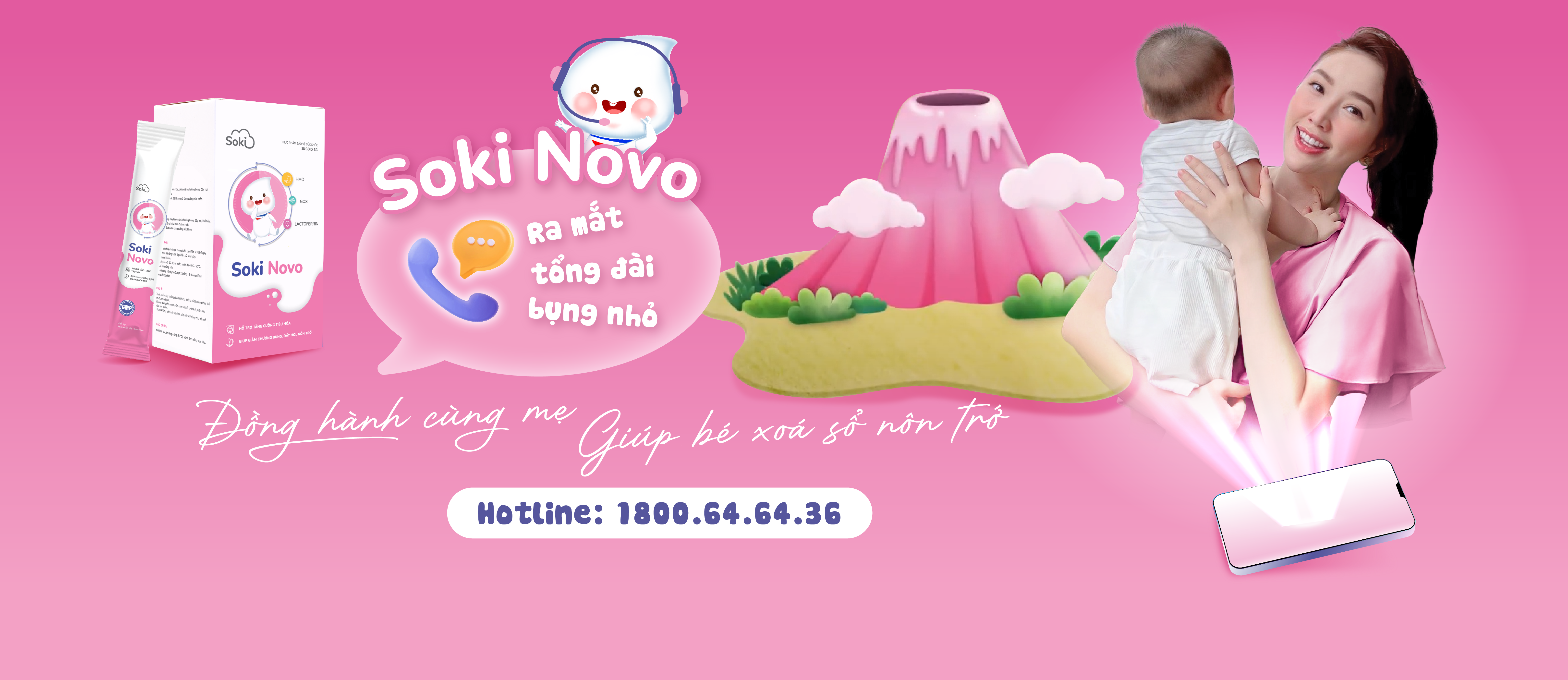 Soki Novo ra mắt tổng đài bụng nhỏ - Giúp con xoá sổ nôn trớ