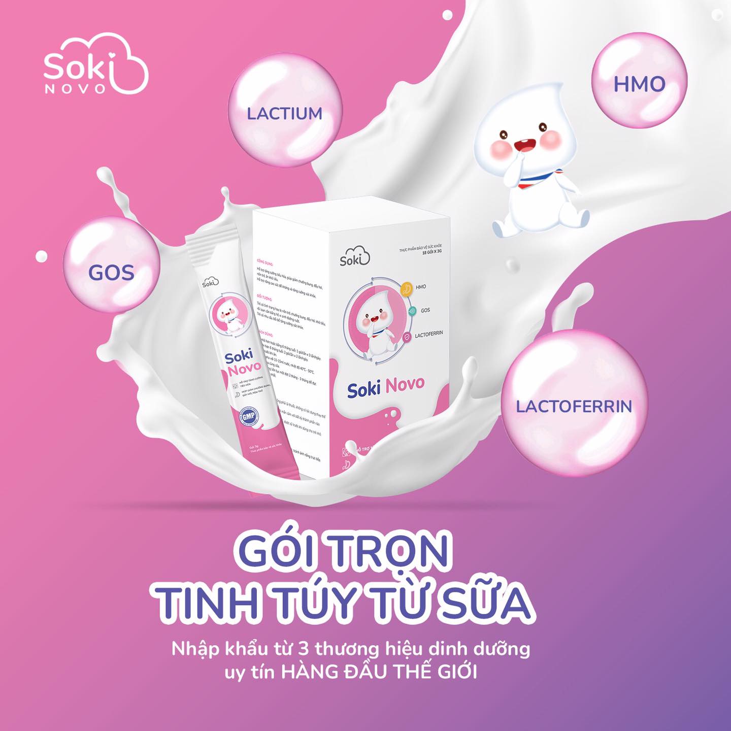 Soki Novo - Giải pháp nhanh chóng - an toàn - hiệu quả cho trẻ nôn trớ ọc sữa